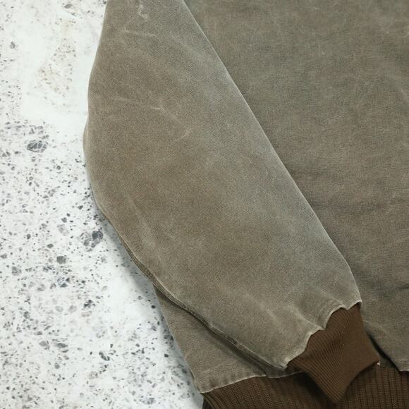 Vintage Carhartt J130 CHT Chestnut Faded Brown Hooded Jacket Size Medium - Picture 11 of 16